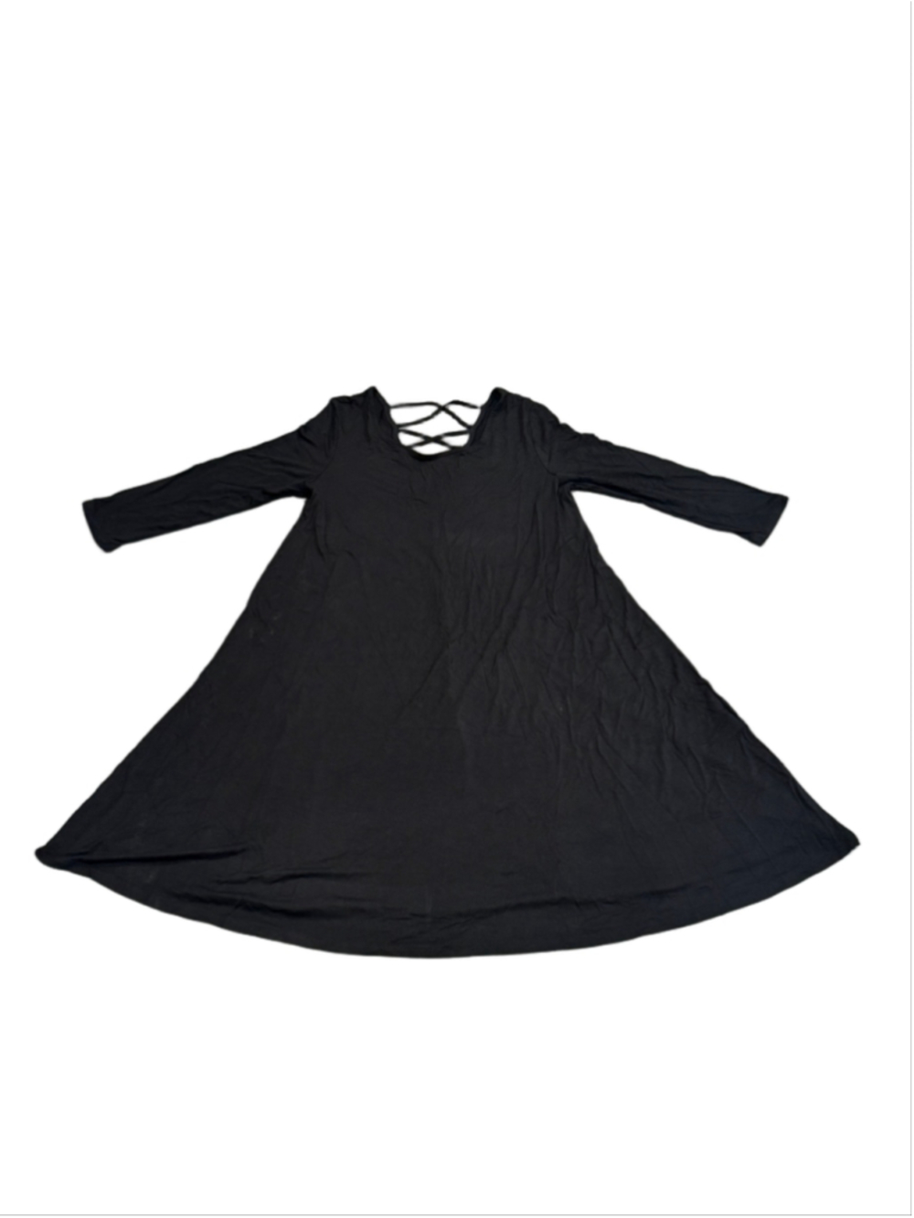 NEW Thyme & Honey 1/2 Sleeve Swing Dress with Criss Cross Back